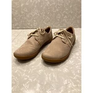 Unstructured by Clarks Tan Suede Leather Loafers, Women's Size 10/EUR 41.5